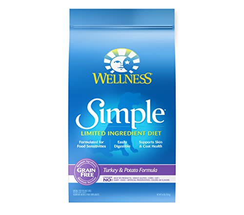 Wellness Natural Pet Food Wellness Simple Natural Limited-Ingredient Grain-Free Dry Dog Food, Easy to Digest for Sensitive Stomachs, Supports Skin & Coat (Turkey and Potato, 26-Pound Bag) Wellness Natural Pet Food Wellness Simple Natural Limited-Ingredient Grain-Free Dry Dog Food, Easy to Digest for Sensitive Stomachs, Supports Skin & Coat (Turkey and Potato, 26-Pound Bag)