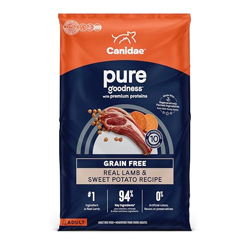 Canidae Pure Limited Ingredient Premium Adult Dry Dog Food, Real Lamb & Sweet Potato Recipe, 22 lbs, Grain Free Canidae Pure Limited Ingredient Premium Adult Dry Dog Food, Real Lamb & Sweet Potato Recipe, 22 lbs, Grain Free