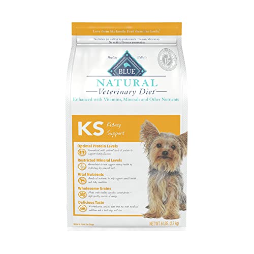 Blue Buffalo Natural Veterinary Diet KS Kidney Support Dry Dog Food, Chicken 6-lb bag Blue Buffalo Natural Veterinary Diet KS Kidney Support Dry Dog Food, Chicken 6-lb bag